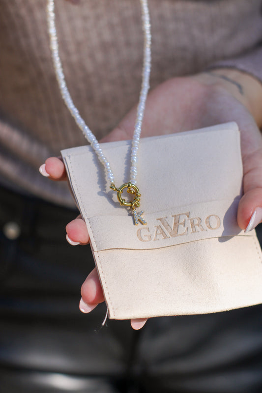 Perlenkette mit Buchstaben Edelstahl