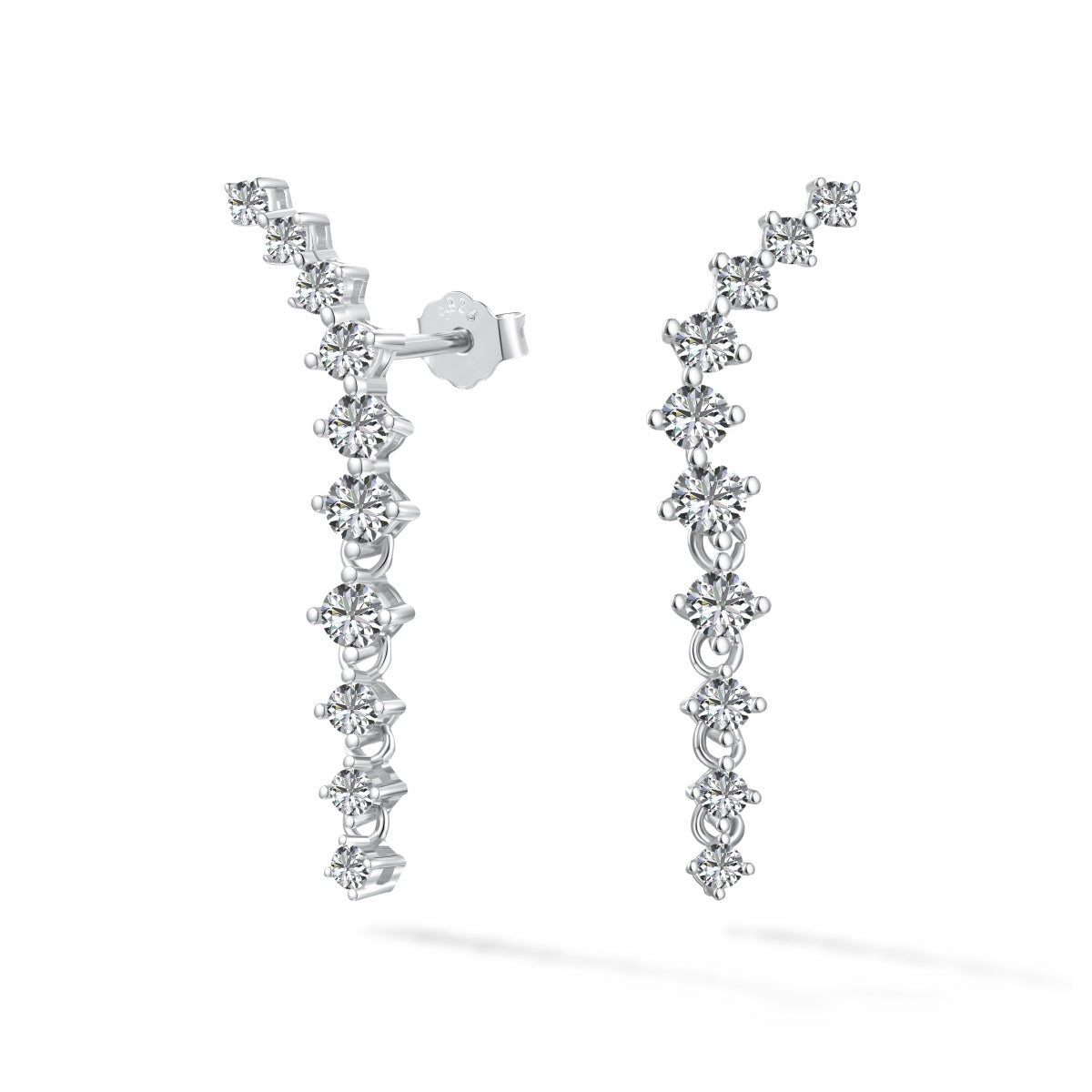 Scintillante Zirkonia Ohrringe – Detailansicht