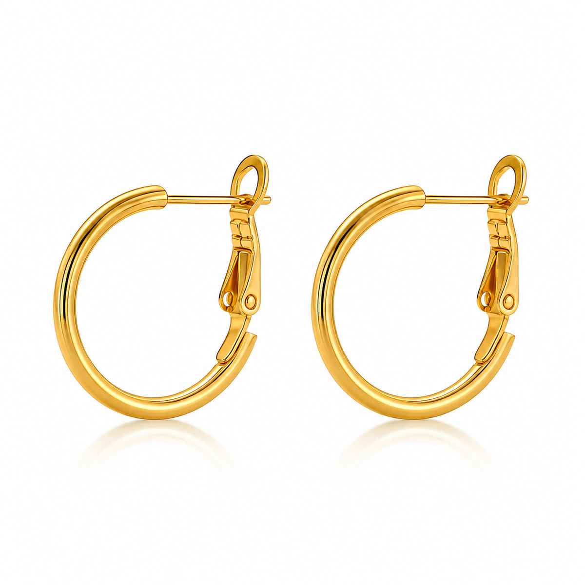 Essential Hoops Small Gold – kleine Creolen aus Edelstahl