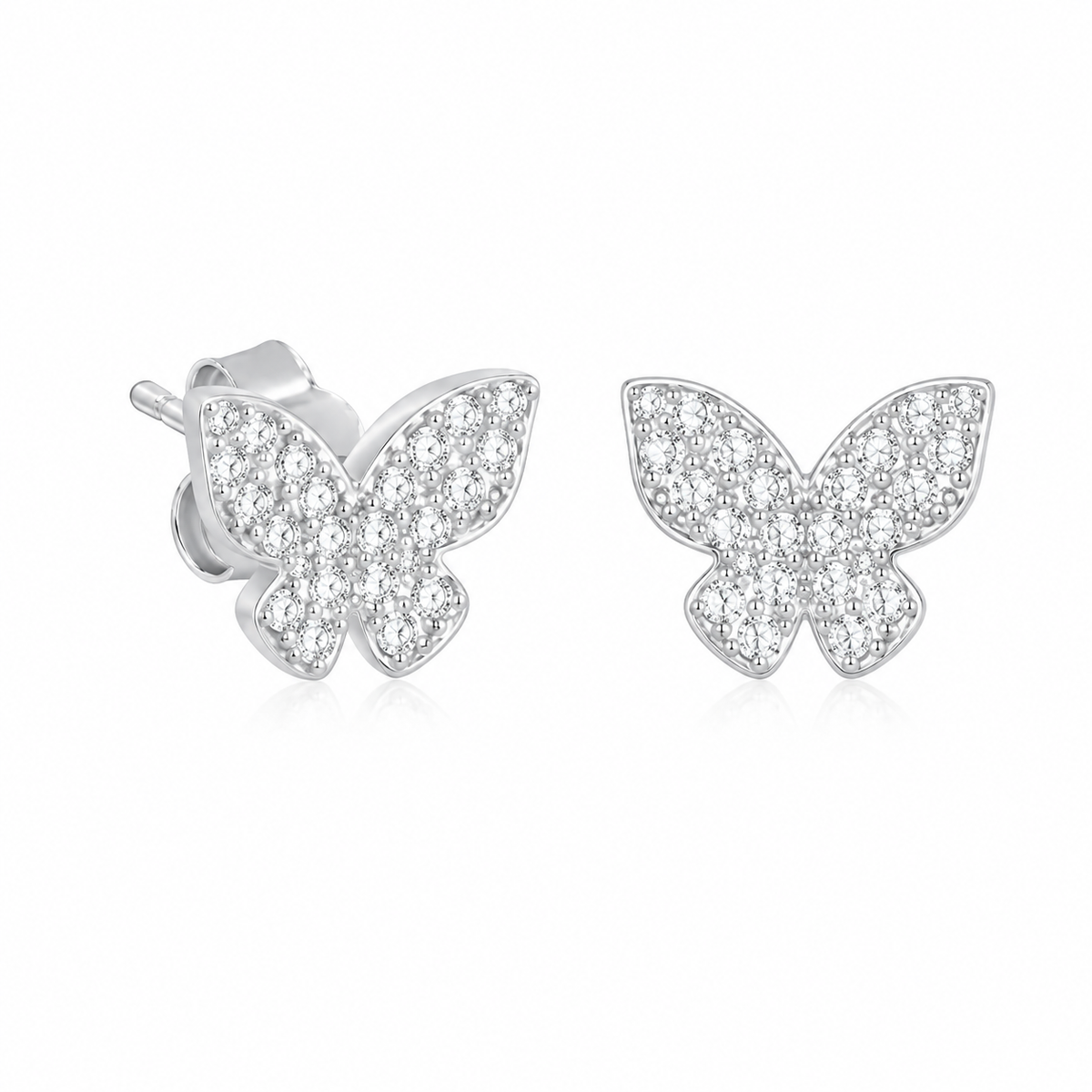 Incantevole Schmetterling Ohrstecker Silber mit Zirkonia