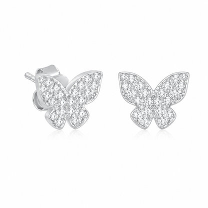 Incantevole Schmetterling Ohrstecker Silber mit Zirkonia