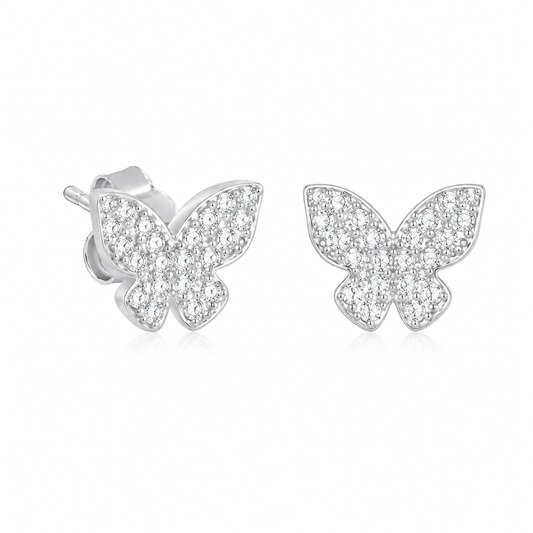 Incantevole Schmetterling Ohrstecker Silber mit Zirkonia