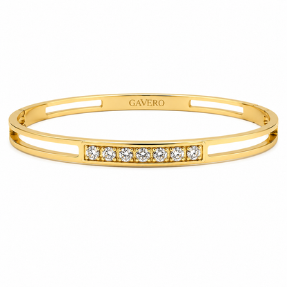 Sole Armreif Gold mit Zirkonia – GAVERO